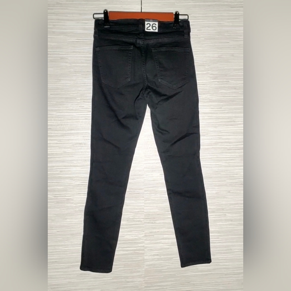 GAP Mid Rise True Skinny Ankle Jeans Black Rinse Size 26/2 RT$80 NWT Biker Moto - Picture 11 of 15